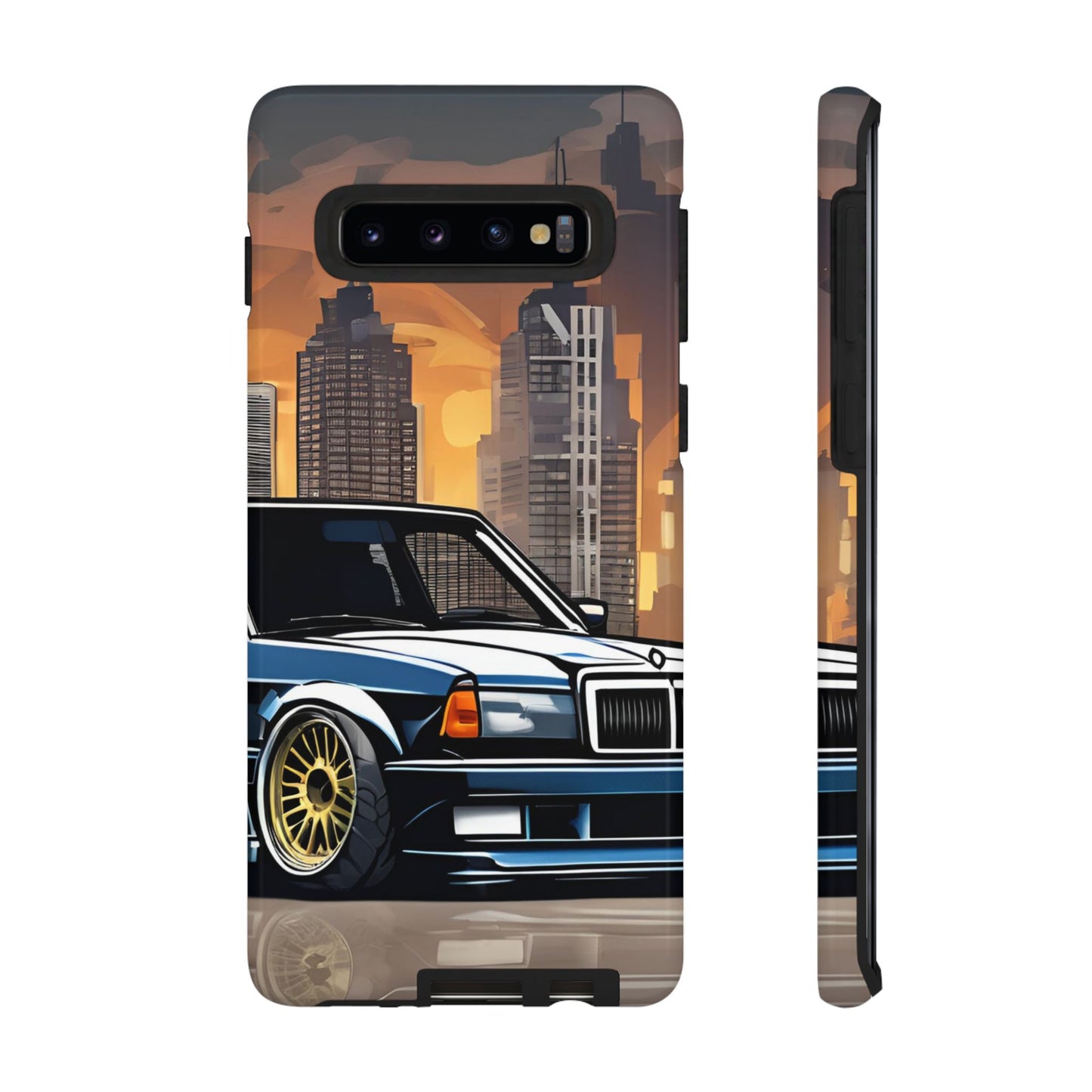 Mercedes Benz 190e Evo-Dual Layer Ultra Tough Phone Case Samsung Galaxy S10 Glossy Printify by The Night Shift Automotive Apparel