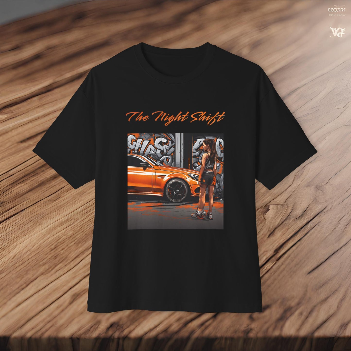 Mercedes-Benz C63 AMG Graffiti-Premium, Ultra Soft Unisex Oversized Boxy Tee Printify by The Night Shift Automotive Apparel