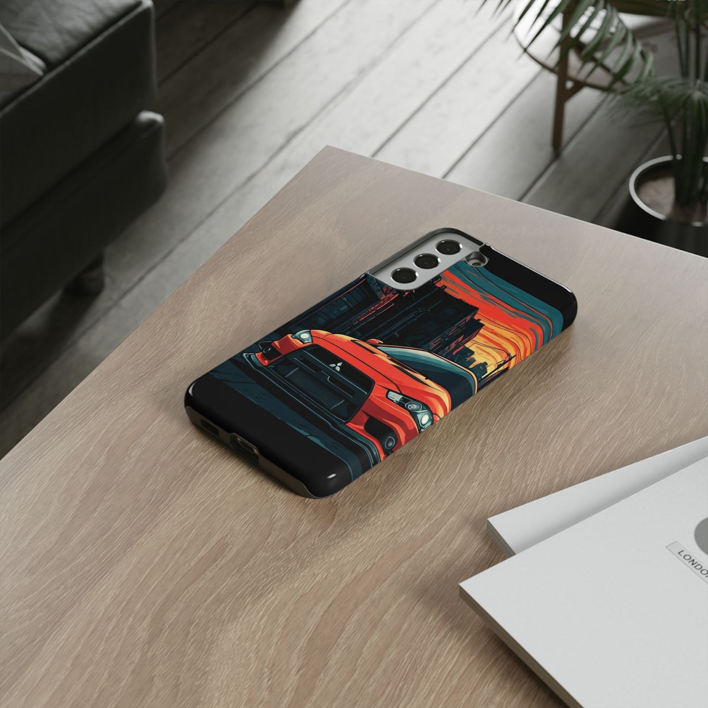 Mitsubishi Evo X Street Life-Dual Layer Ultra Tough Phone Case Samsung Galaxy S22 Plus Glossy Printify by The Night Shift Automotive Apparel