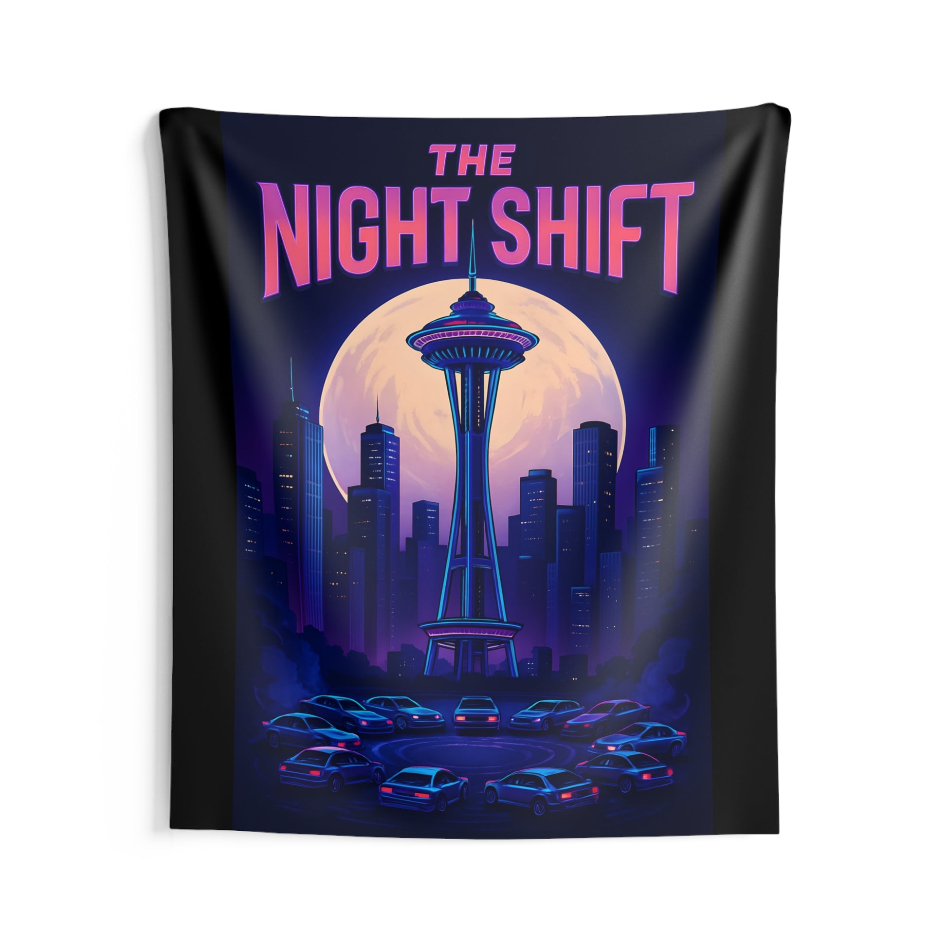 The Night Shift Indoor Wall Tapestries - Shop Banner 68" × 80" Printify by The Night Shift Automotive Apparel
