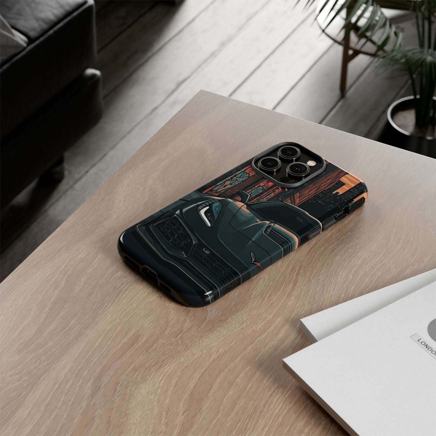Chevy Corvette C7 Street Life-Dual Layer Ultra Tough Phone Case iPhone 14 Pro Max Glossy Printify by The Night Shift Automotive Apparel