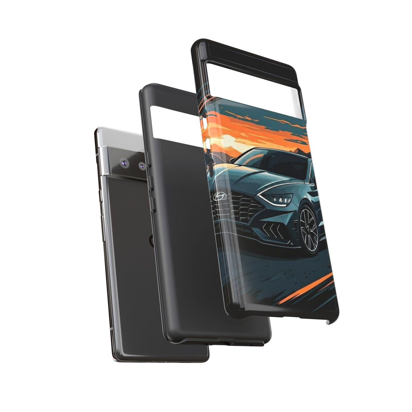 Hyundai Sonata-Sunset Drive-Dual Layer Ultra Tough Phone Case Printify by The Night Shift Automotive Apparel