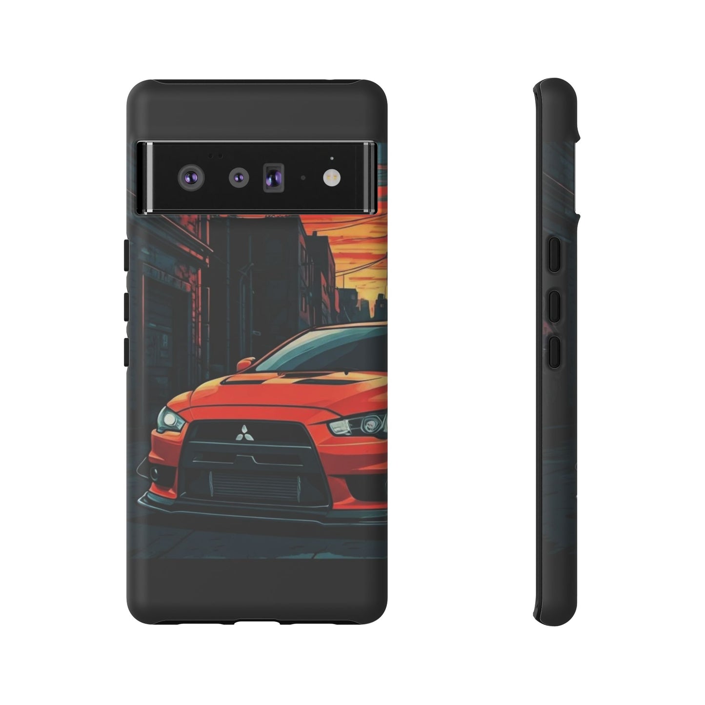 Mitsubishi Evo X Street Life-Dual Layer Ultra Tough Phone Case Printify by The Night Shift Automotive Apparel