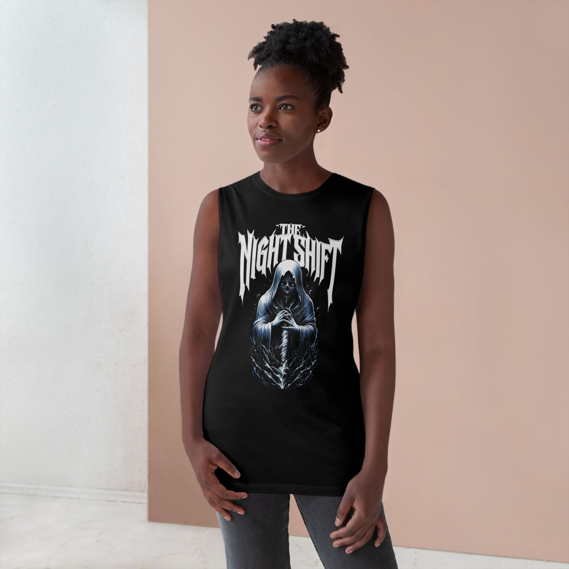 The Night Shift Reaper - Premium Unisex Barnard Tank Top Printify by The Night Shift Automotive Apparel