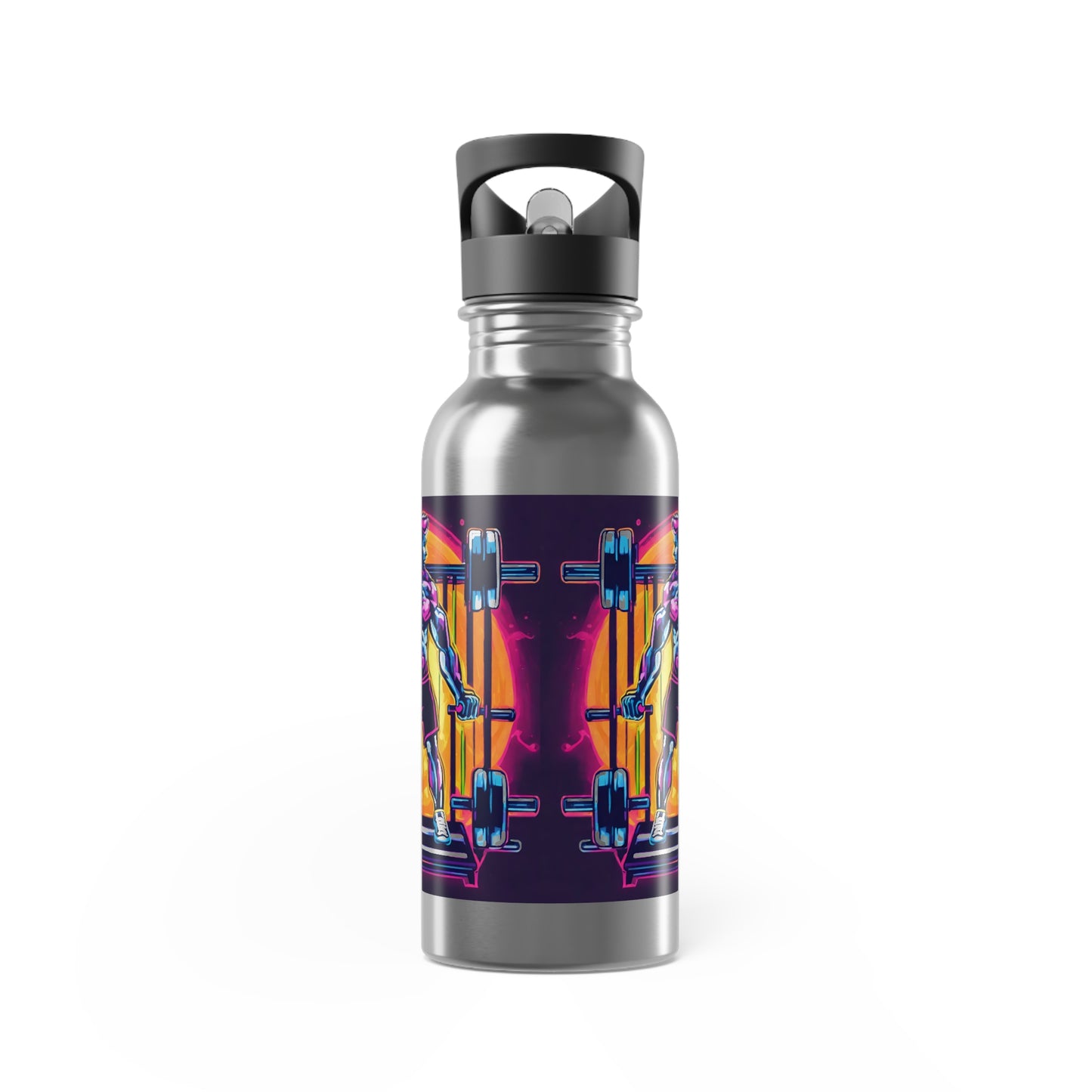 Stainless Steel Water Bottle With Straw, 20oz Printify by The Night Shift Automotive Apparel