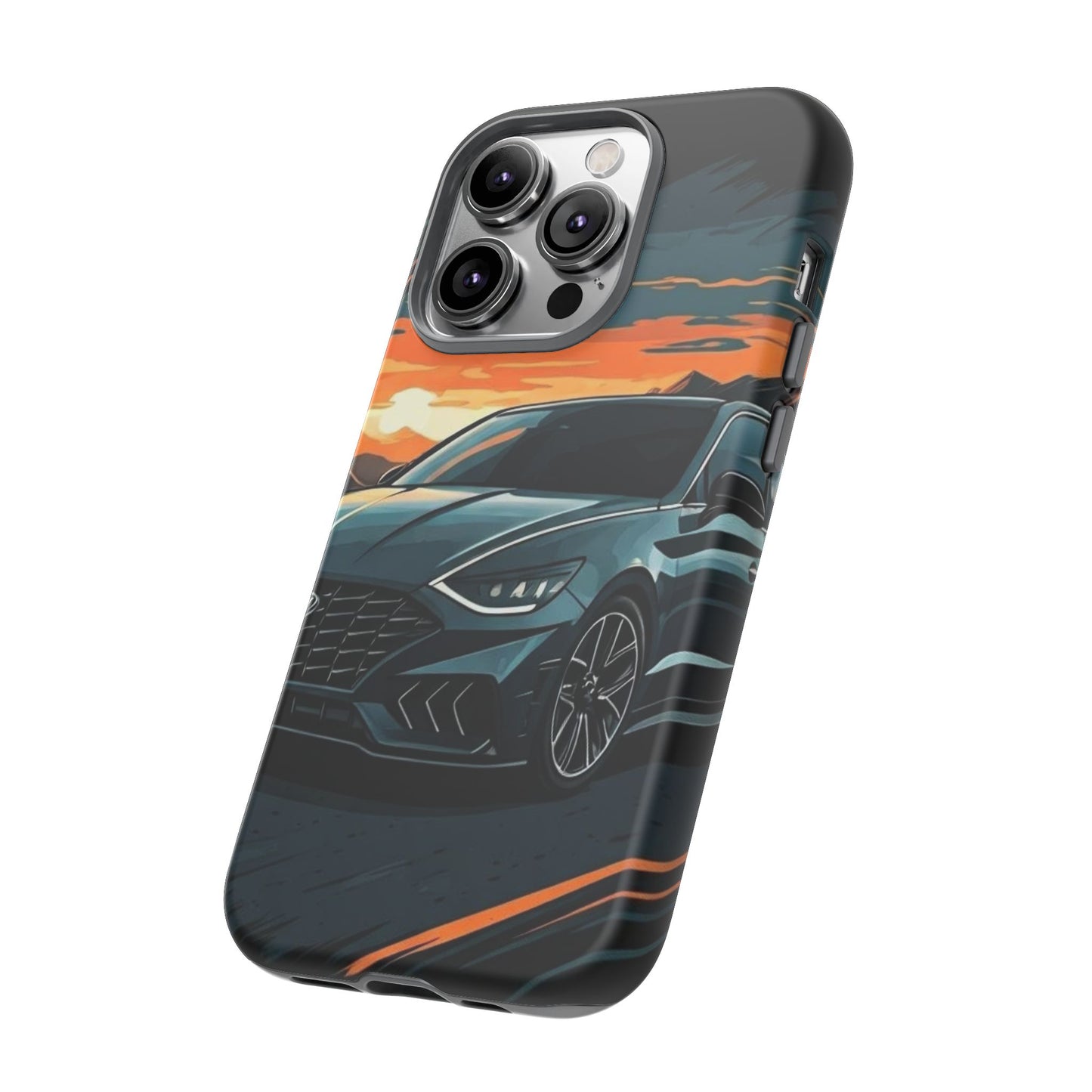 Hyundai Sonata-Sunset Drive-Dual Layer Ultra Tough Phone Case Printify by The Night Shift Automotive Apparel