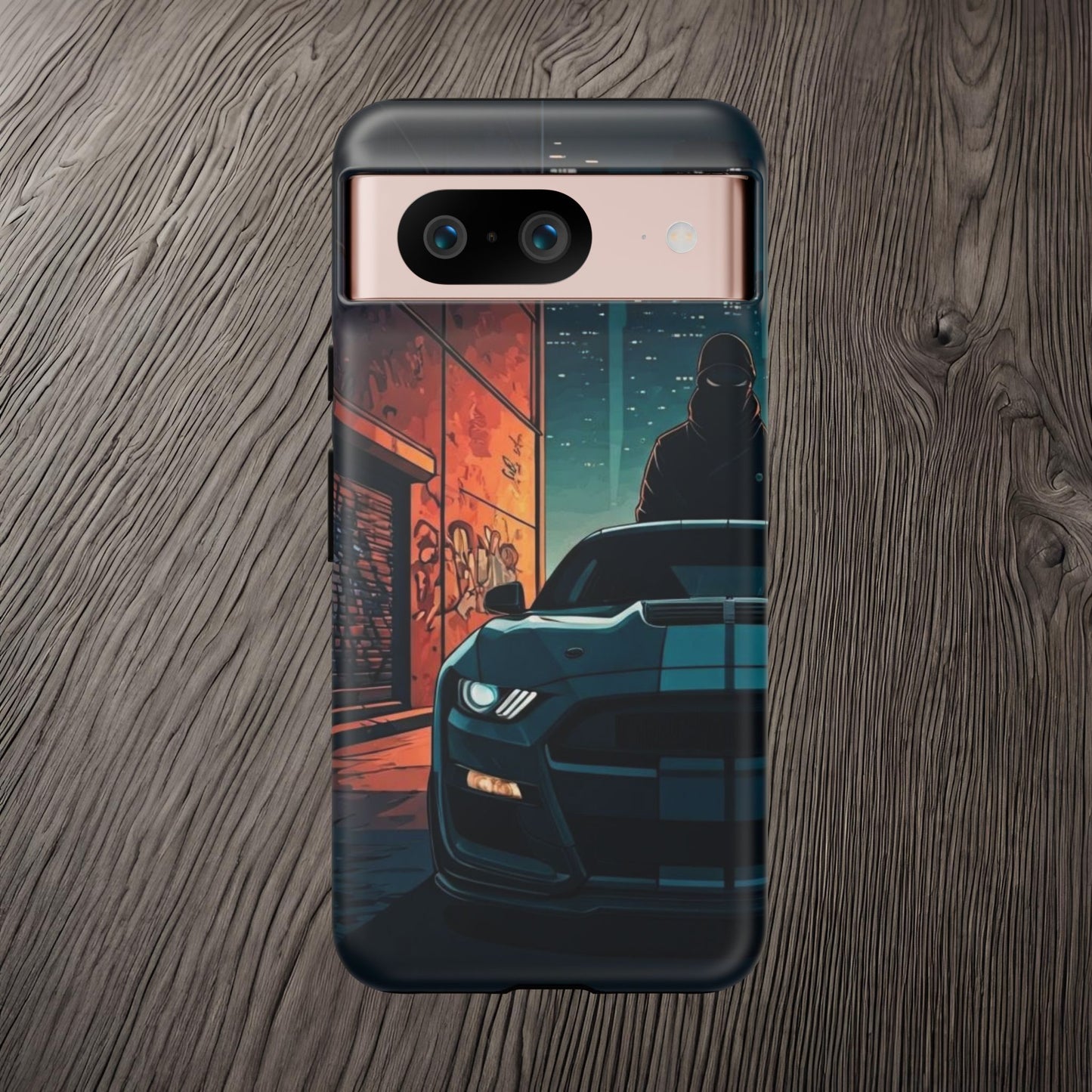 Ford Mustang Shelby GT350 Street Life-Dual Layer Ultra Tough Phone Case Google Pixel 8 Matte Printify by The Night Shift Automotive Apparel