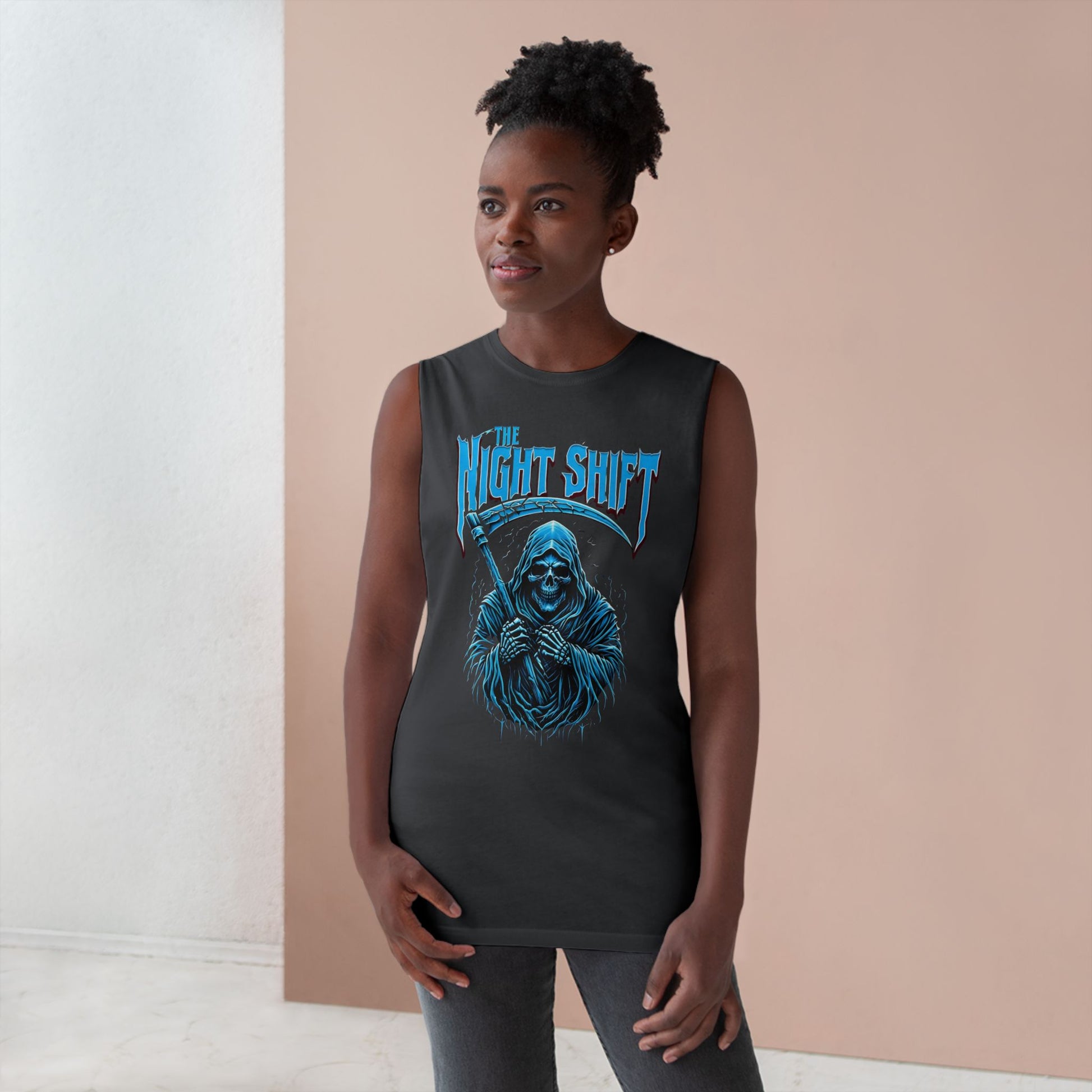 The Night Shift Reaper - Premium Unisex Barnard Tank Top Printify by The Night Shift Automotive Apparel