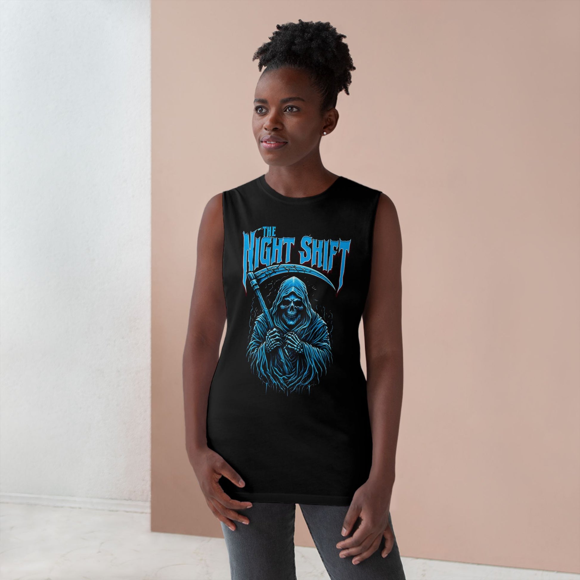 The Night Shift Reaper - Premium Unisex Barnard Tank Top Printify by The Night Shift Automotive Apparel