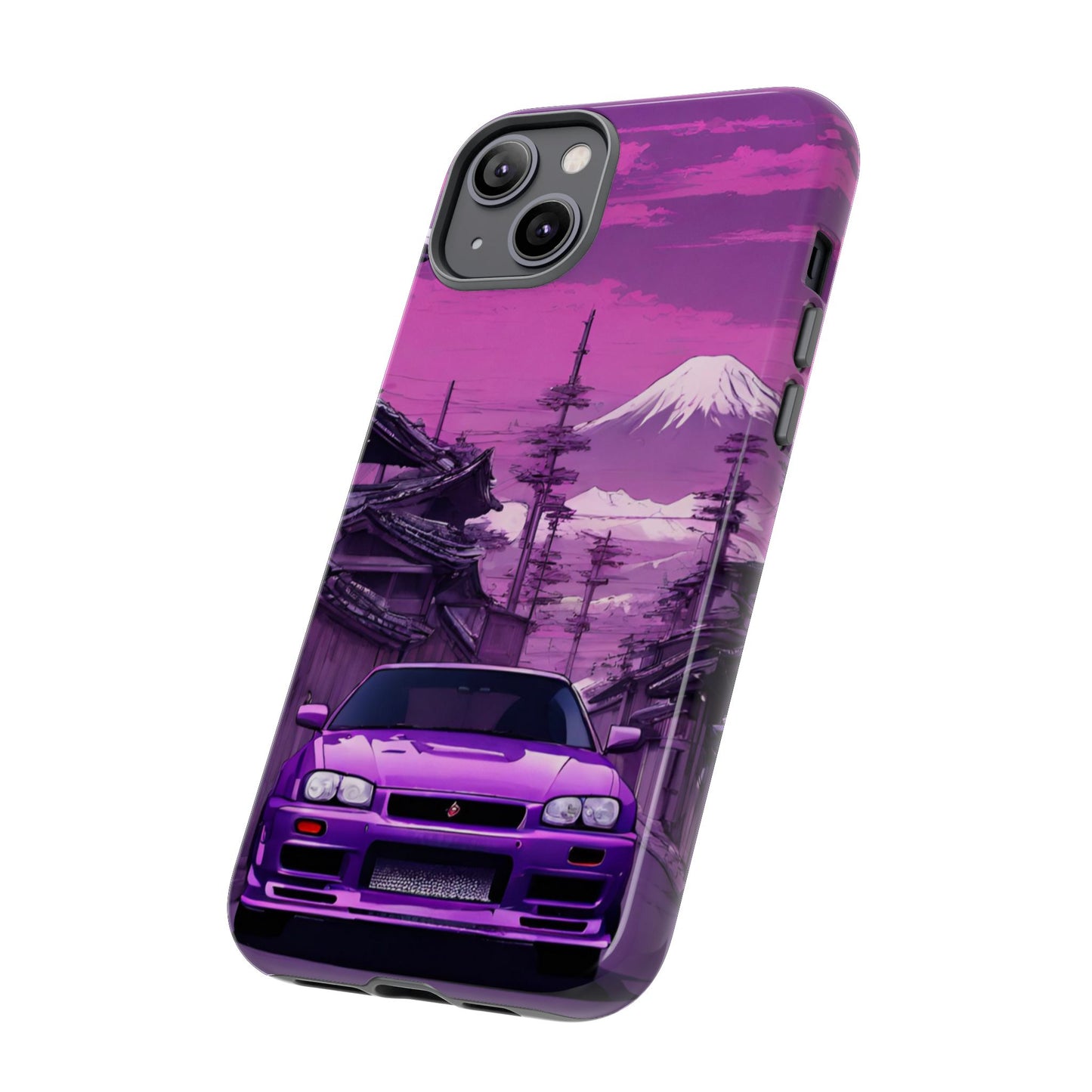 Nissan Skyline R34 Mt Fuji-Dual Layer Ultra Tough Phone Case Printify by The Night Shift Automotive Apparel