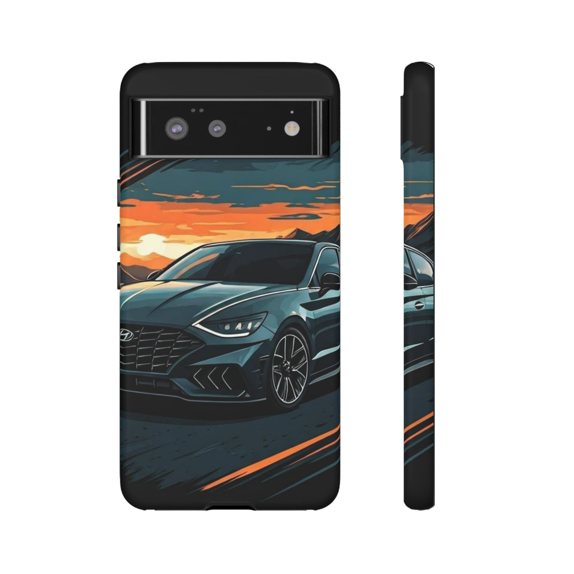 Hyundai Sonata-Sunset Drive-Dual Layer Ultra Tough Phone Case Printify by The Night Shift Automotive Apparel