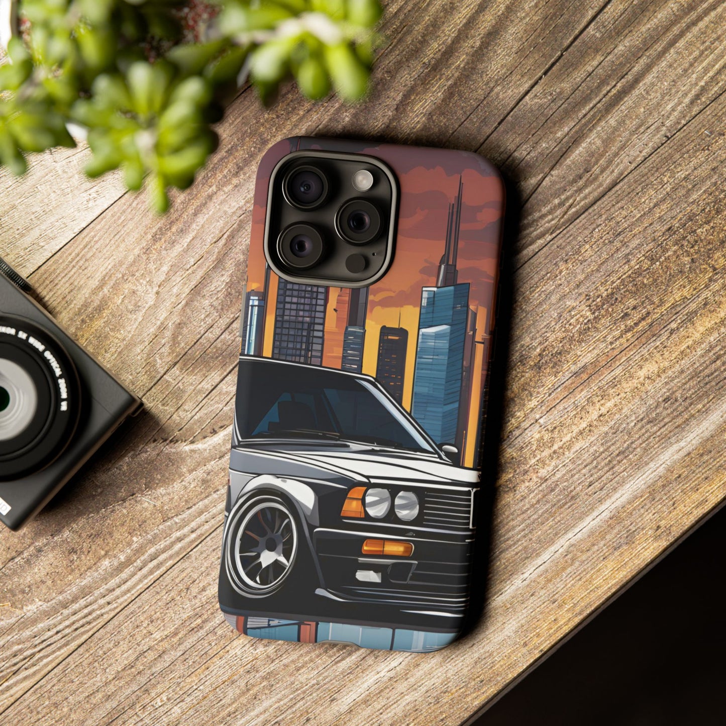 BMW E30 M3-Dual Layer Ultra Tough Phone Case iPhone 15 Pro Max Matte Printify by The Night Shift Automotive Apparel