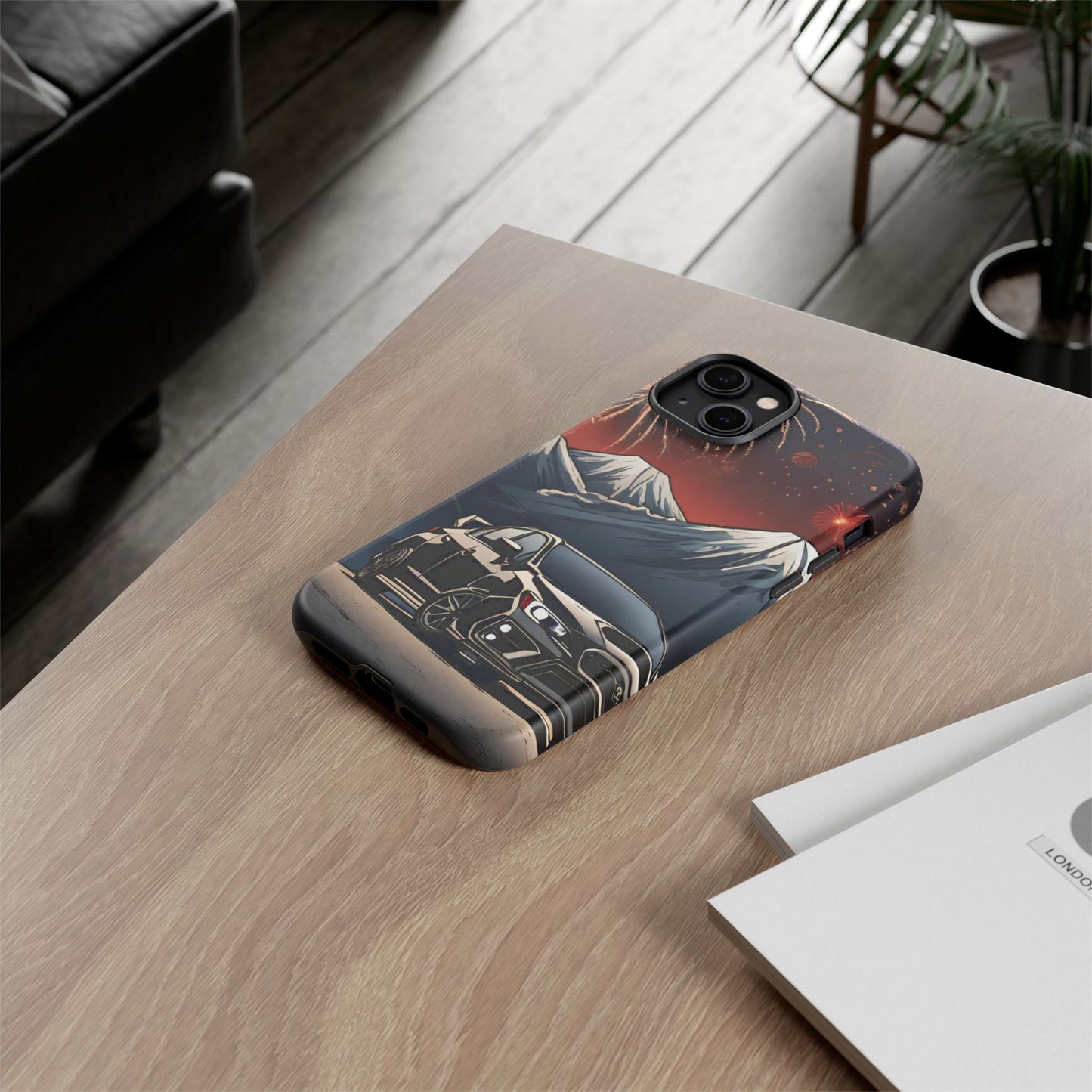 Subaru WRX/STI Fireworks-Dual Layer Ultra Tough Phone Case iPhone 14 Plus Matte Printify by The Night Shift Automotive Apparel
