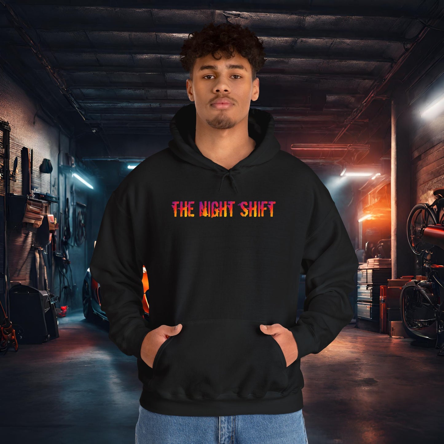 1JZ-GTE Twin Turbo Synthwave-Premium, Ultra Soft Unisex Hoodie Printify by The Night Shift Automotive Apparel