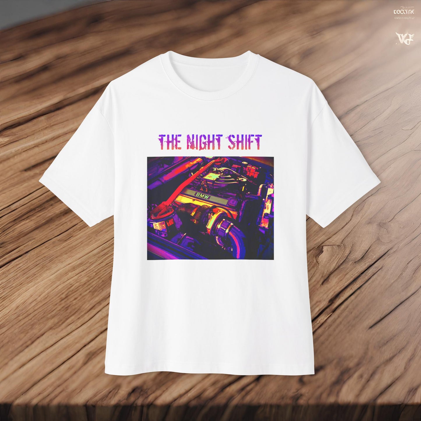 M20B30 Synthwave-Premium, Ultra Soft Unisex Oversized Boxy Tee Printify by The Night Shift Automotive Apparel