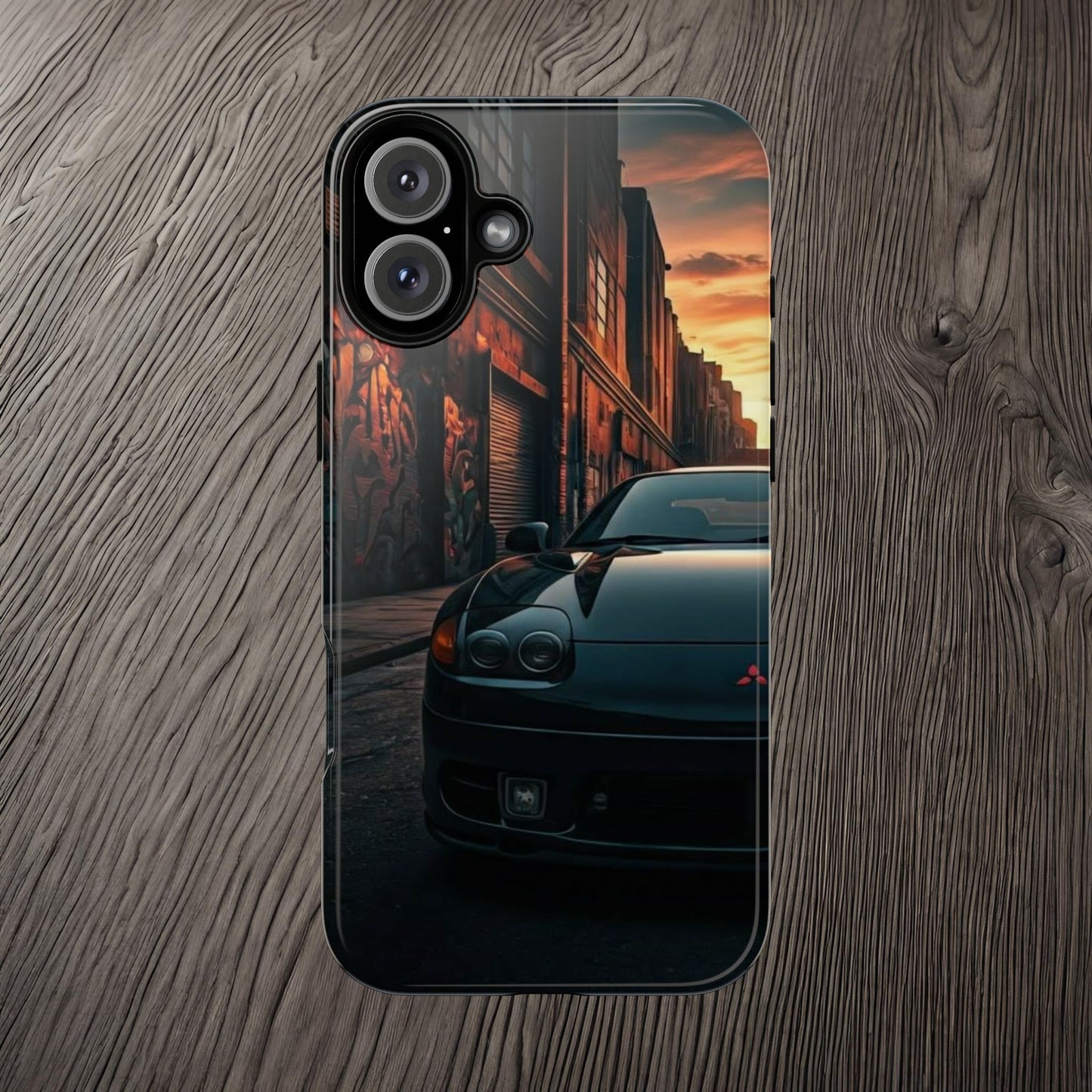Mitsubishi 3000GT VR4 Street Life-Dual Layer Ultra Tough Phone Case iPhone 16 Plus Glossy Printify by The Night Shift Automotive Apparel