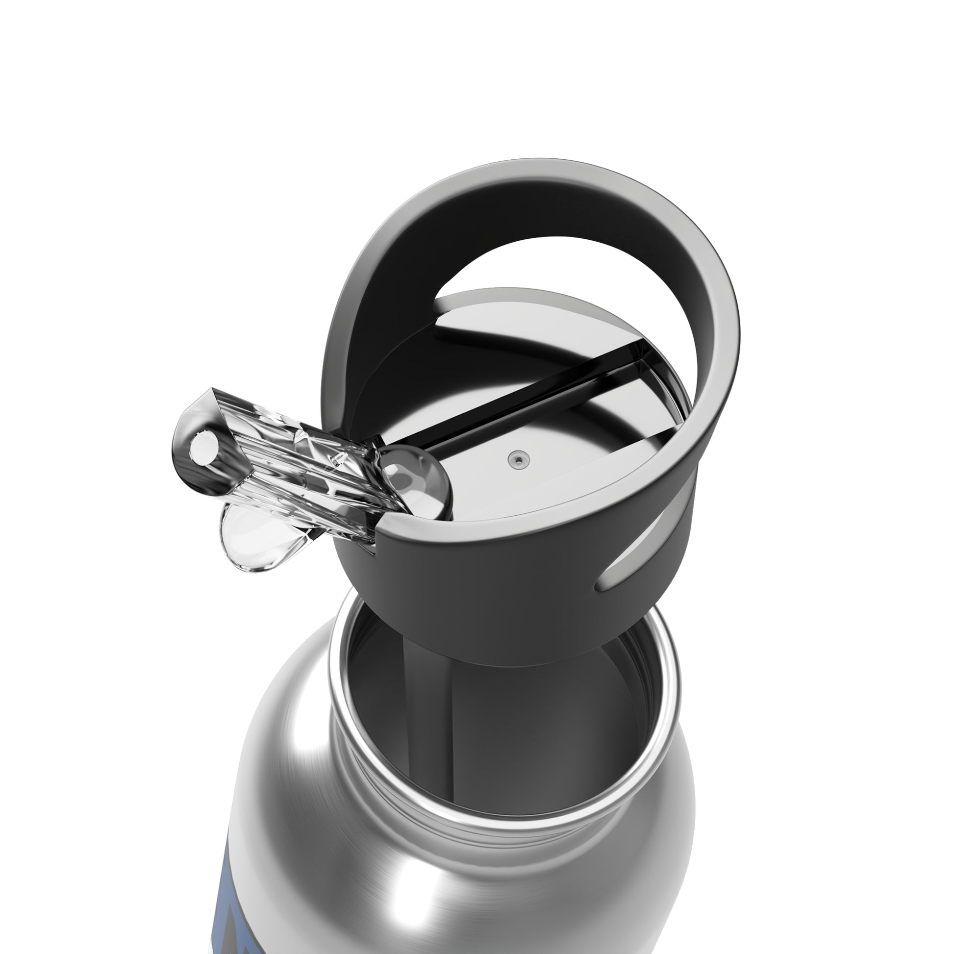 Stainless Steel Water Bottle With Straw, 20oz Printify by The Night Shift Automotive Apparel