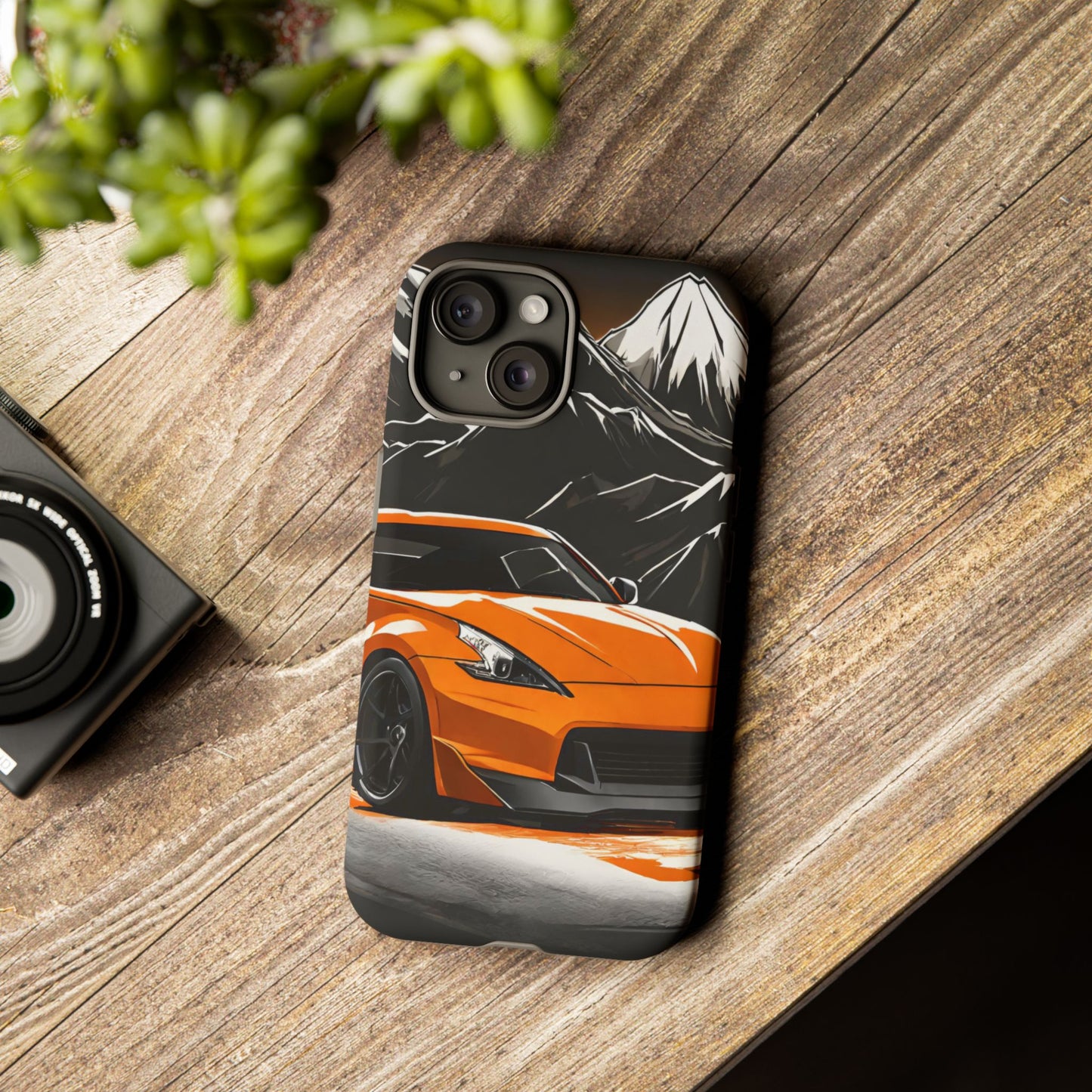 Nissan 370Z Mt Fuji-Dual Layer Ultra Tough Phone Case iPhone 15 Matte Printify by The Night Shift Automotive Apparel