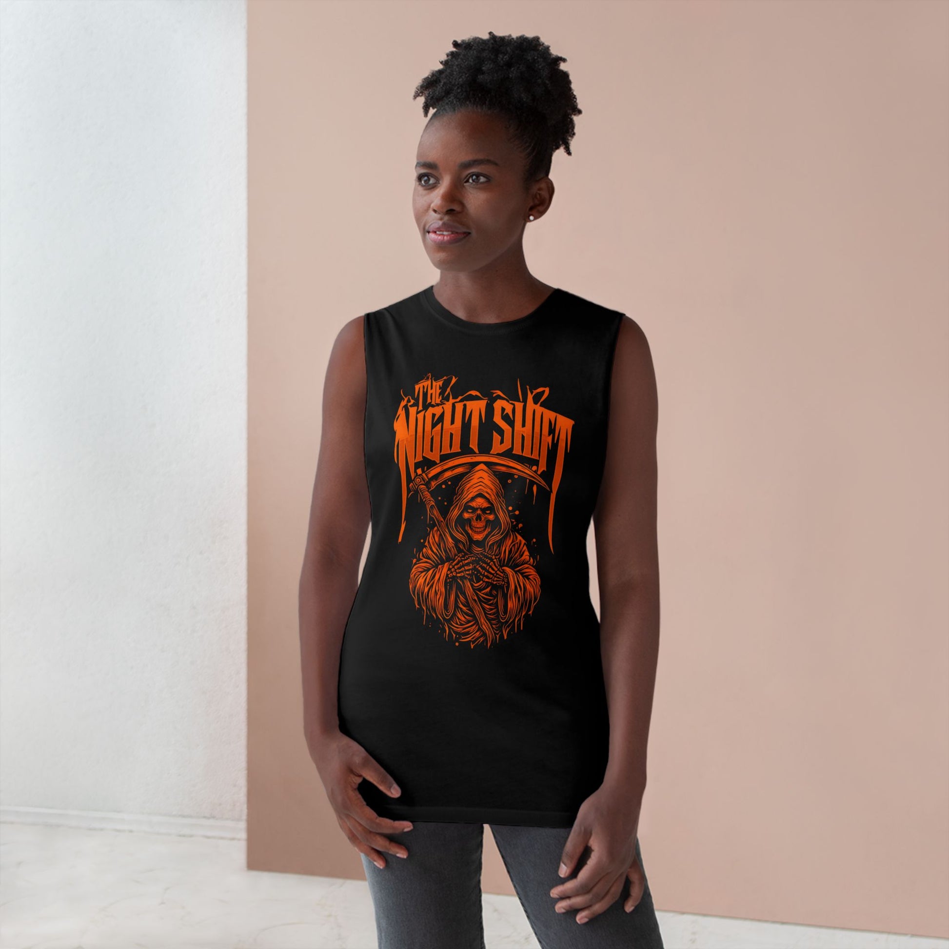 The Night Shift Reaper - Premium Unisex Barnard Tank Top Printify by The Night Shift Automotive Apparel