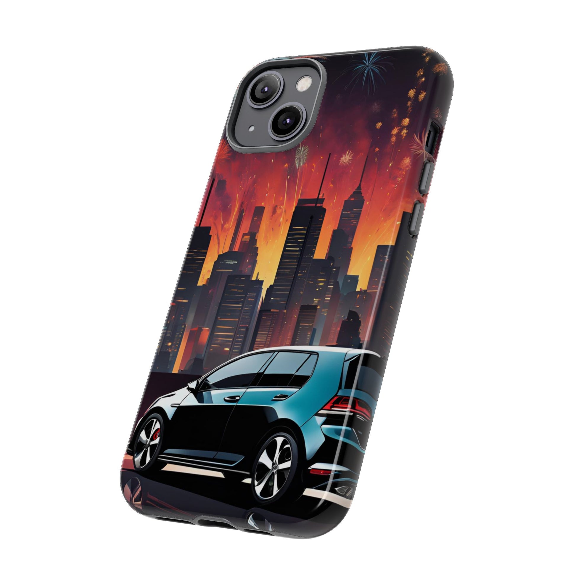 Volkswagon Golf GTI Fireworks-Dual Layer Ultra Tough Phone Case Printify by The Night Shift Automotive Apparel