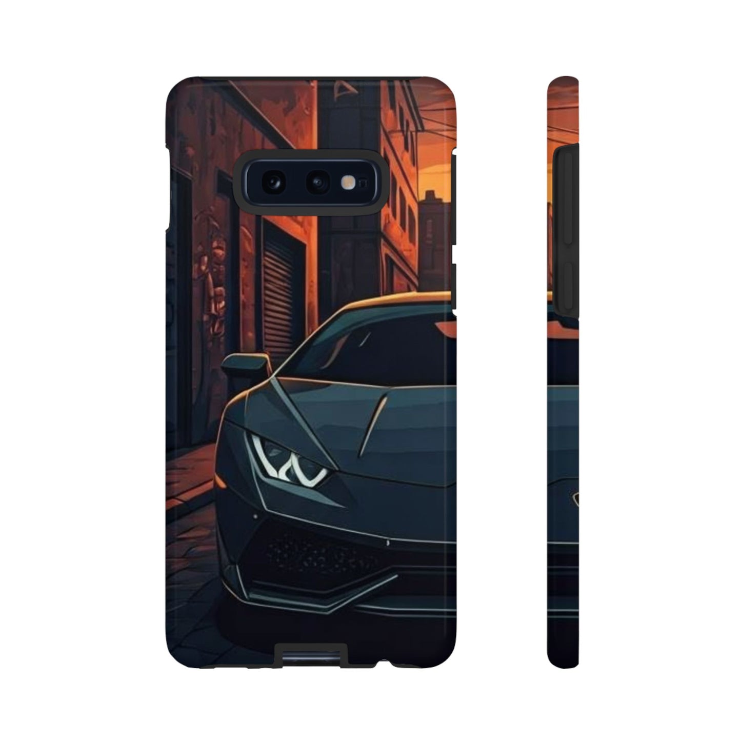 Lamborghini Huracan Street Life-Dual Layer Ultra Tough Phone Case Samsung Galaxy S10E Glossy Printify by The Night Shift Automotive Apparel