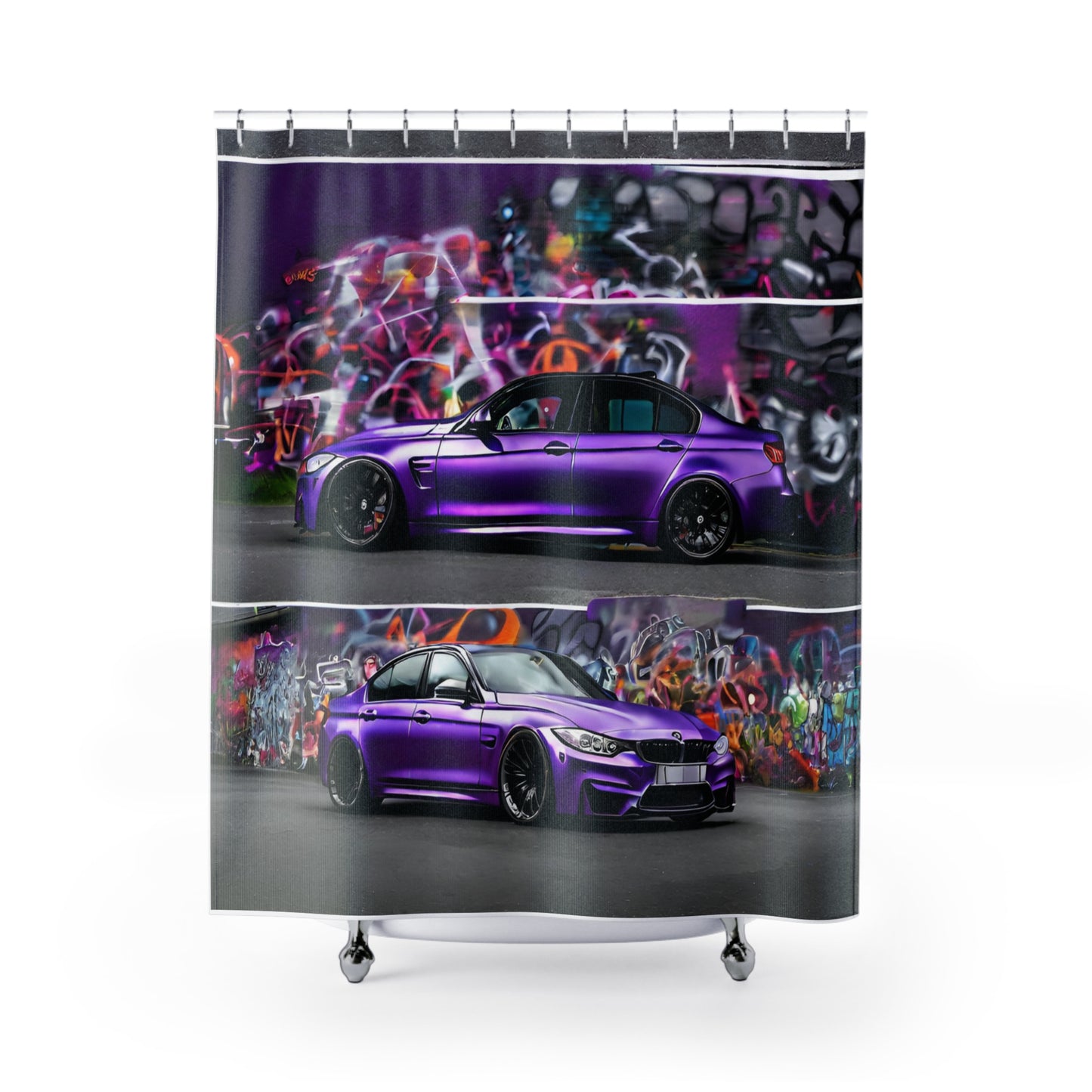 Shower Curtains 71" × 74" Printify by The Night Shift Automotive Apparel