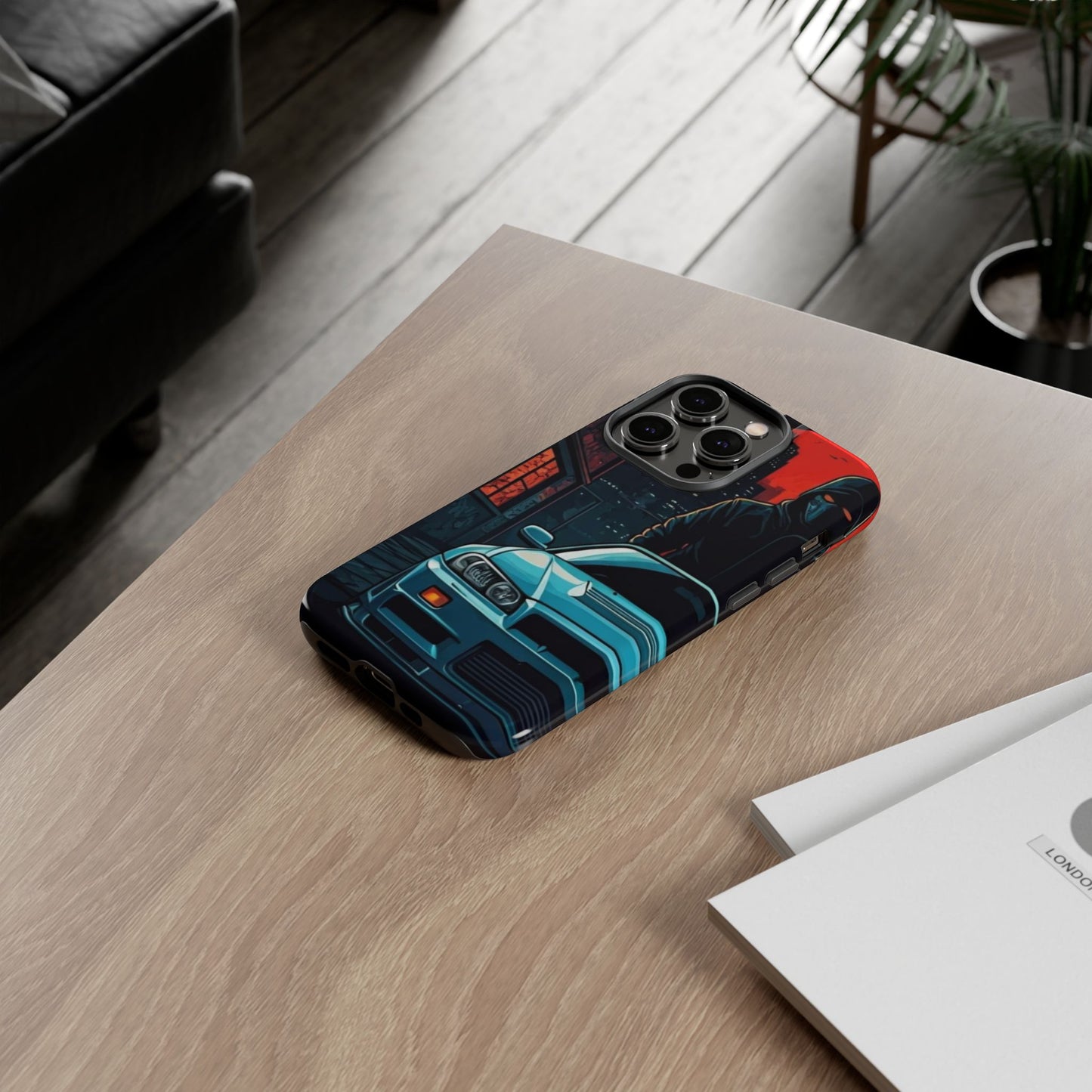 Nissan Skyline R34 Street Life-Dual Layer Ultra Tough Phone Case iPhone 14 Pro Glossy Printify by The Night Shift Automotive Apparel