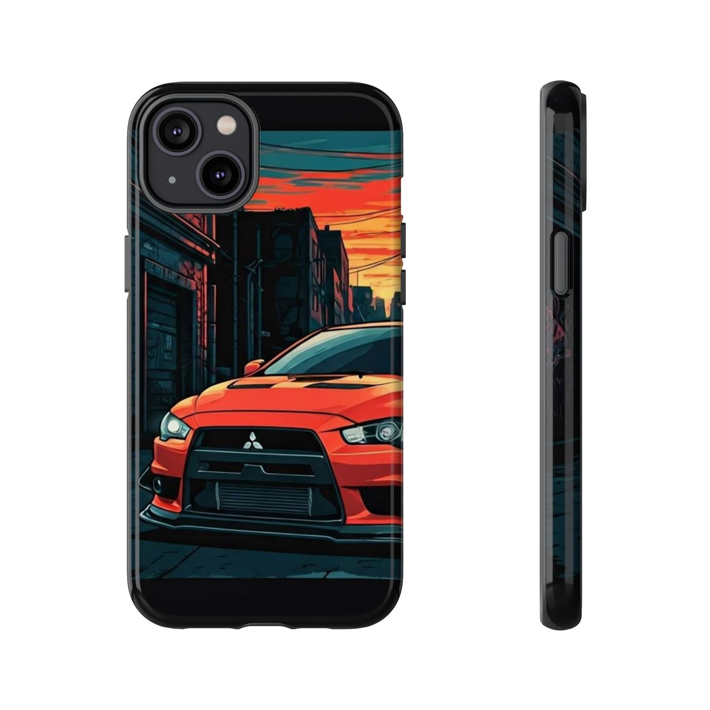 Mitsubishi Evo X Street Life-Dual Layer Ultra Tough Phone Case Printify by The Night Shift Automotive Apparel