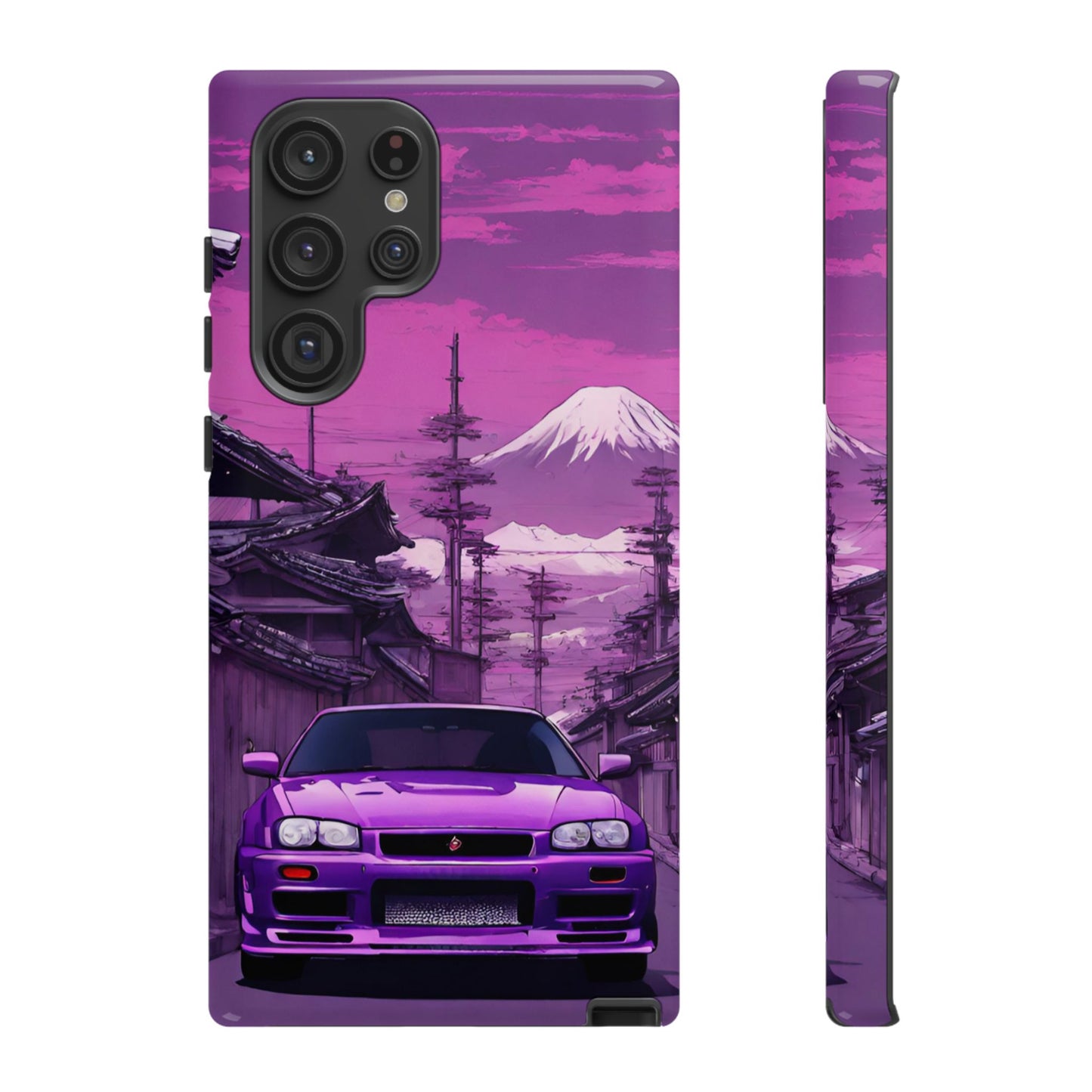 Nissan Skyline R34 Mt Fuji-Dual Layer Ultra Tough Phone Case Printify by The Night Shift Automotive Apparel