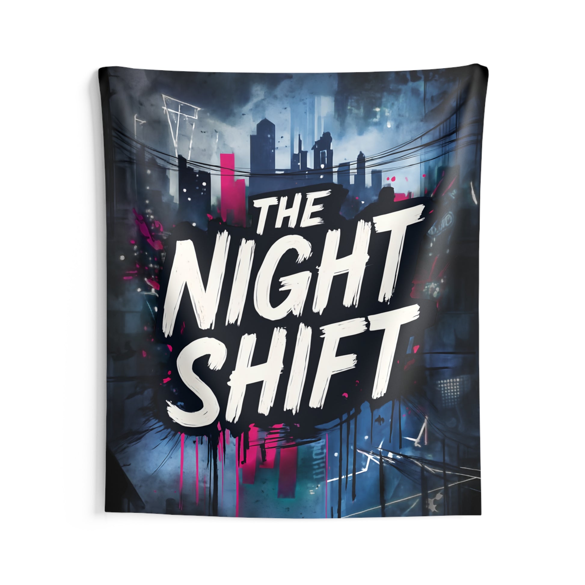 The Night Shift Indoor Wall Tapestries - Shop Banner 68" × 80" Printify by The Night Shift Automotive Apparel