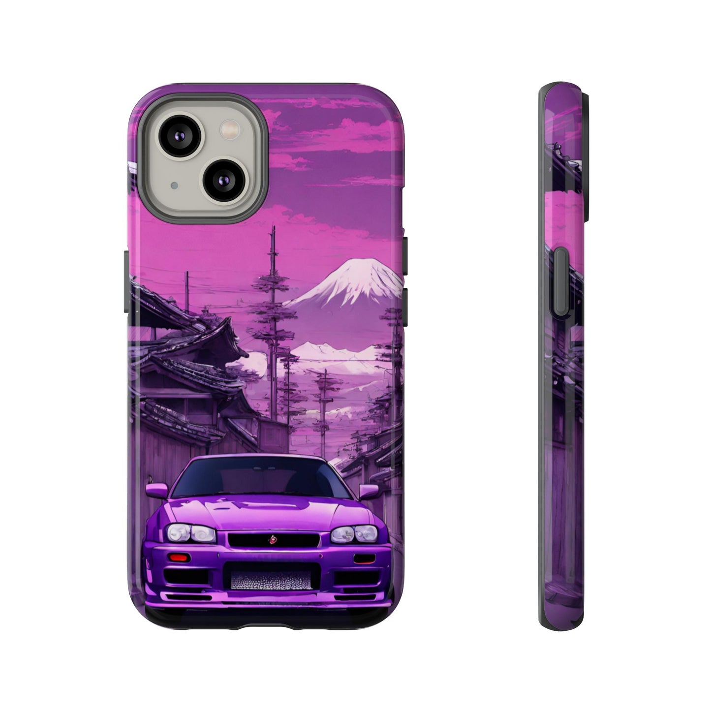 Nissan Skyline R34 Mt Fuji-Dual Layer Ultra Tough Phone Case Printify by The Night Shift Automotive Apparel