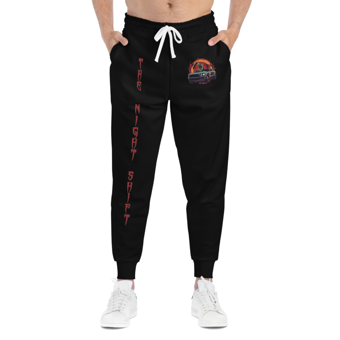 Crowd Killer-Premium, Ultra Soft Athletic Joggers Seam thread color automatically matched to design Printify by The Night Shift Automotive Apparel