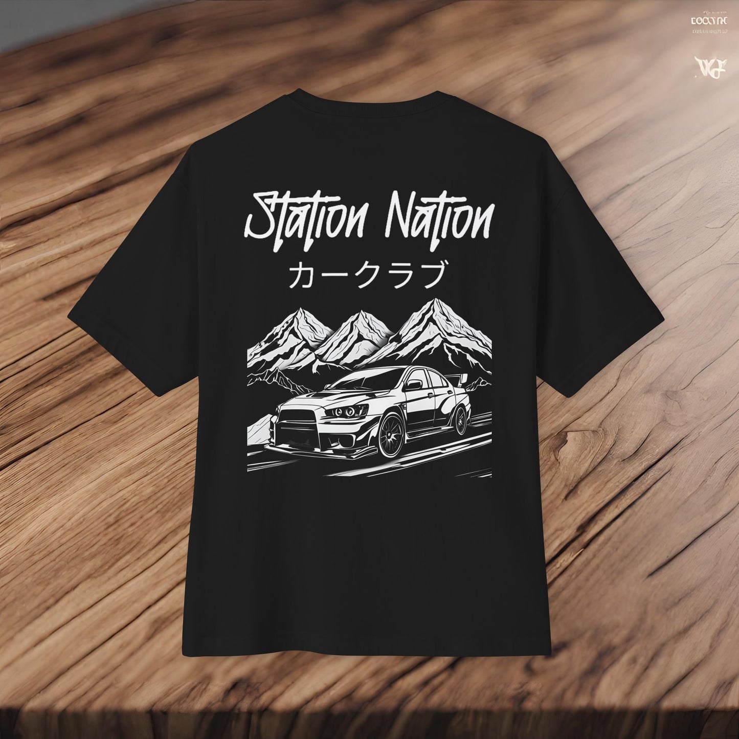 Station Nation-Premium, Ultra Soft Unisex Oversized Boxy Tee Printify by The Night Shift Automotive Apparel