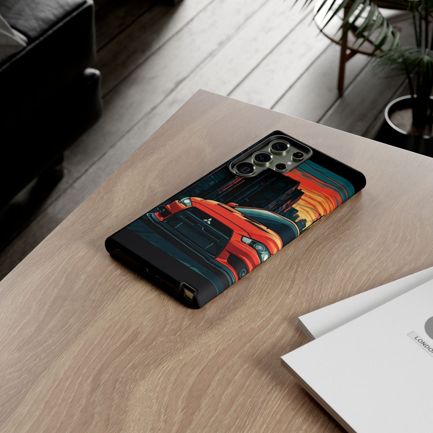 Mitsubishi Evo X Street Life-Dual Layer Ultra Tough Phone Case Samsung Galaxy S23 Ultra Matte Printify by The Night Shift Automotive Apparel