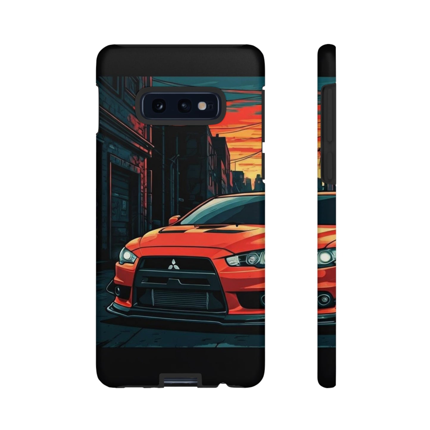 Mitsubishi Evo X Street Life-Dual Layer Ultra Tough Phone Case Samsung Galaxy S10E Matte Printify by The Night Shift Automotive Apparel