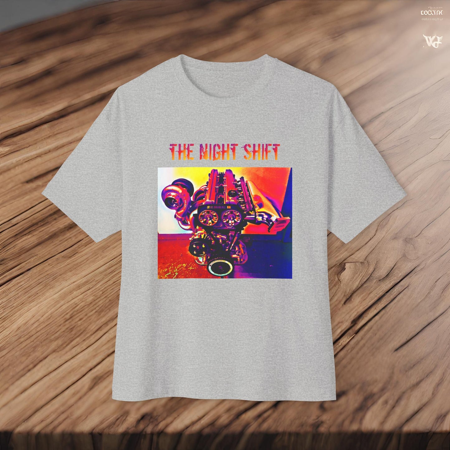 2JZ-GTE Single Turbo Synthwave-Premium, Ultra Soft Unisex Oversized Boxy Tee Printify by The Night Shift Automotive Apparel