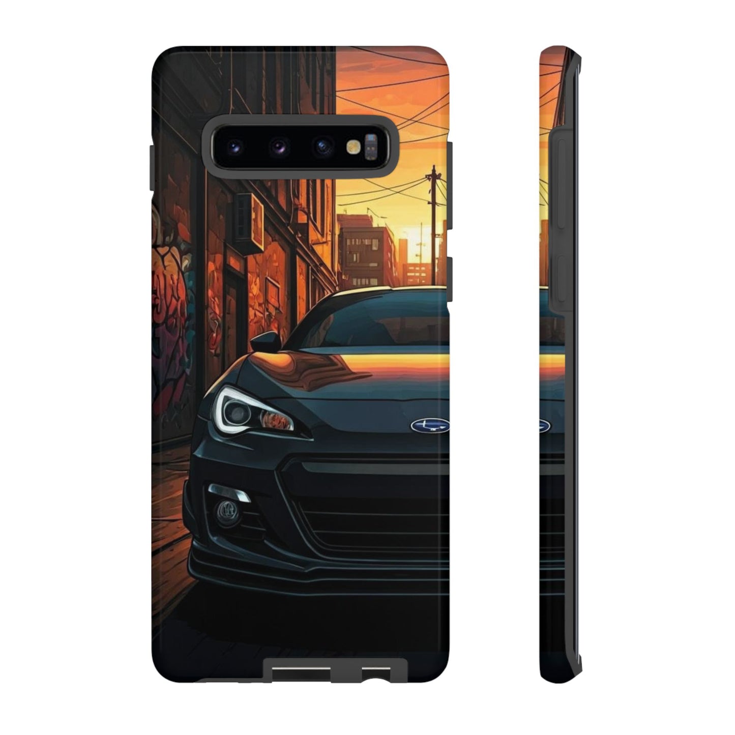 Subaru BRZ Street Life-Dual Layer Ultra Tough Phone Case Samsung Galaxy S10 Plus Glossy Printify by The Night Shift Automotive Apparel