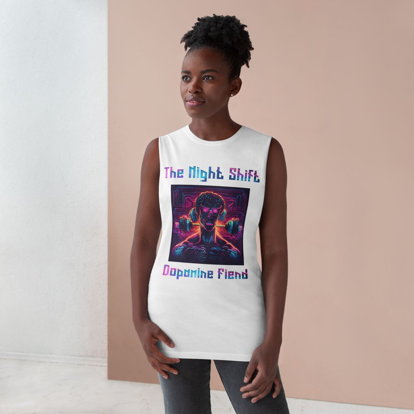 Dopamine Fiend - Premium Unisex Barnard Tank Top Printify by The Night Shift Automotive Apparel