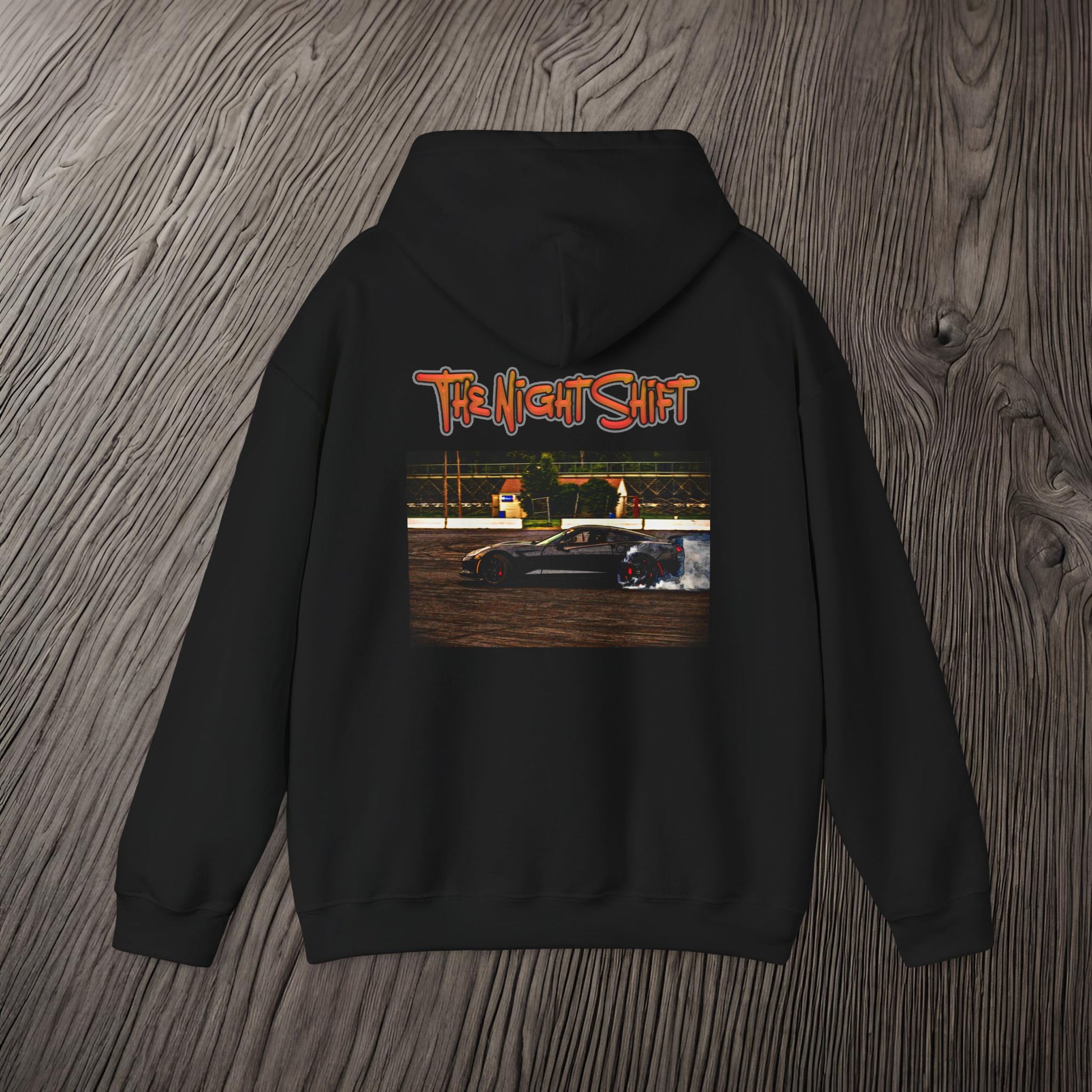 Chevy Corvette C7 Drifting At Lebanon Valley-Ultra Soft, Premium Hoodie Printify by The Night Shift Automotive Apparel