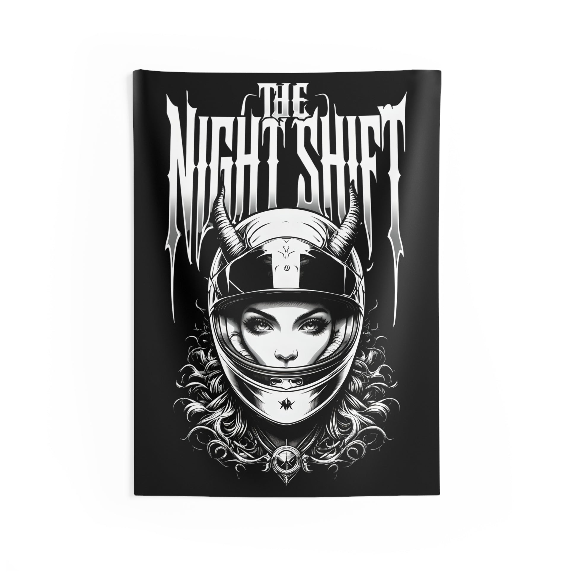 The Night Shift Track Queen Indoor Wall Tapestries - Shop Banner 26" × 36" Printify by The Night Shift Automotive Apparel