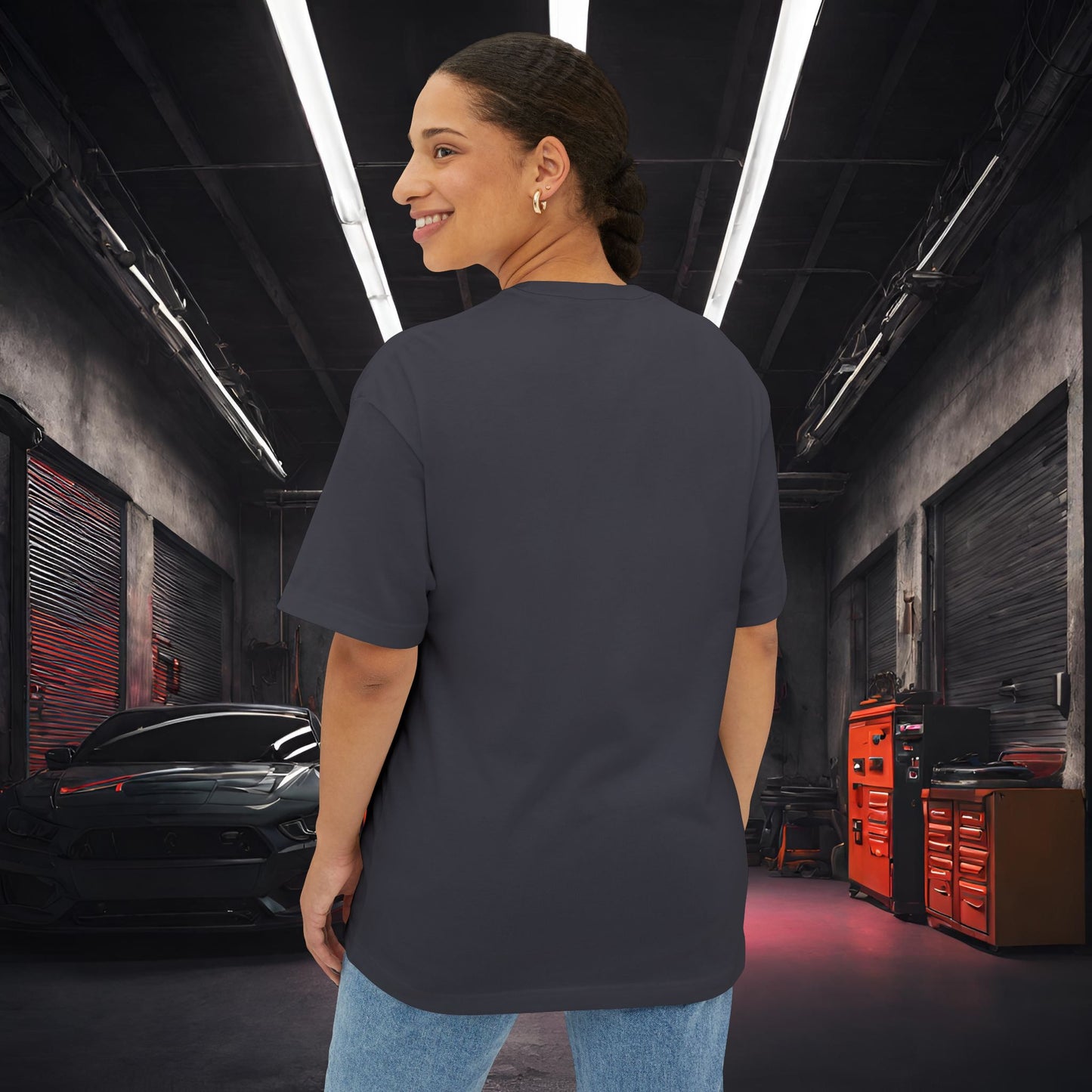 Wanna Burn One-Premium, Ultra Soft Unisex Oversized Boxy Tee Printify by The Night Shift Automotive Apparel