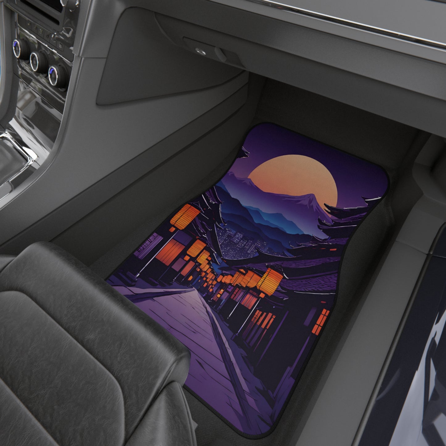 Lamplight Japanese Traditional Village-Premium, High Quality Car Floor Mats (Set of 4) Set of 4 Printify by The Night Shift Automotive Apparel
