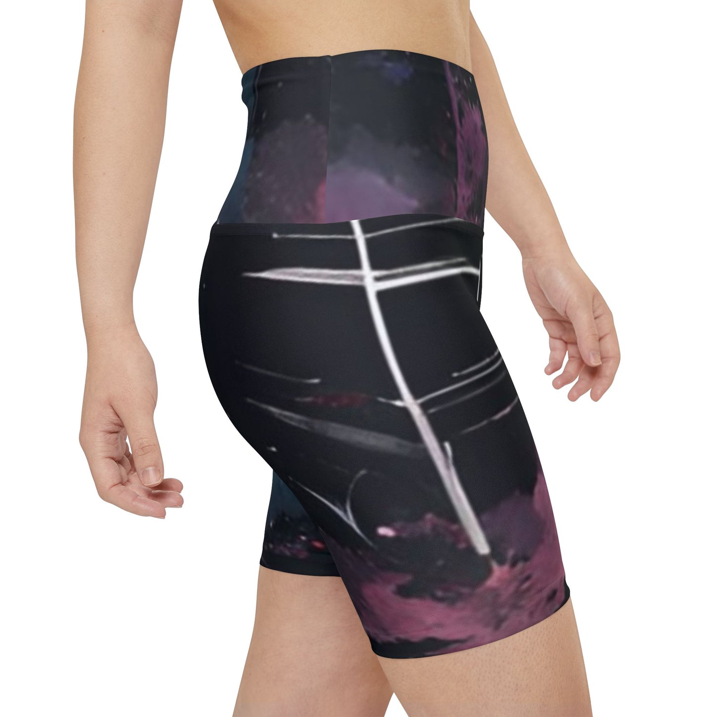 Women's Gym & Fitness Biker Shorts Printify by The Night Shift Automotive Apparel