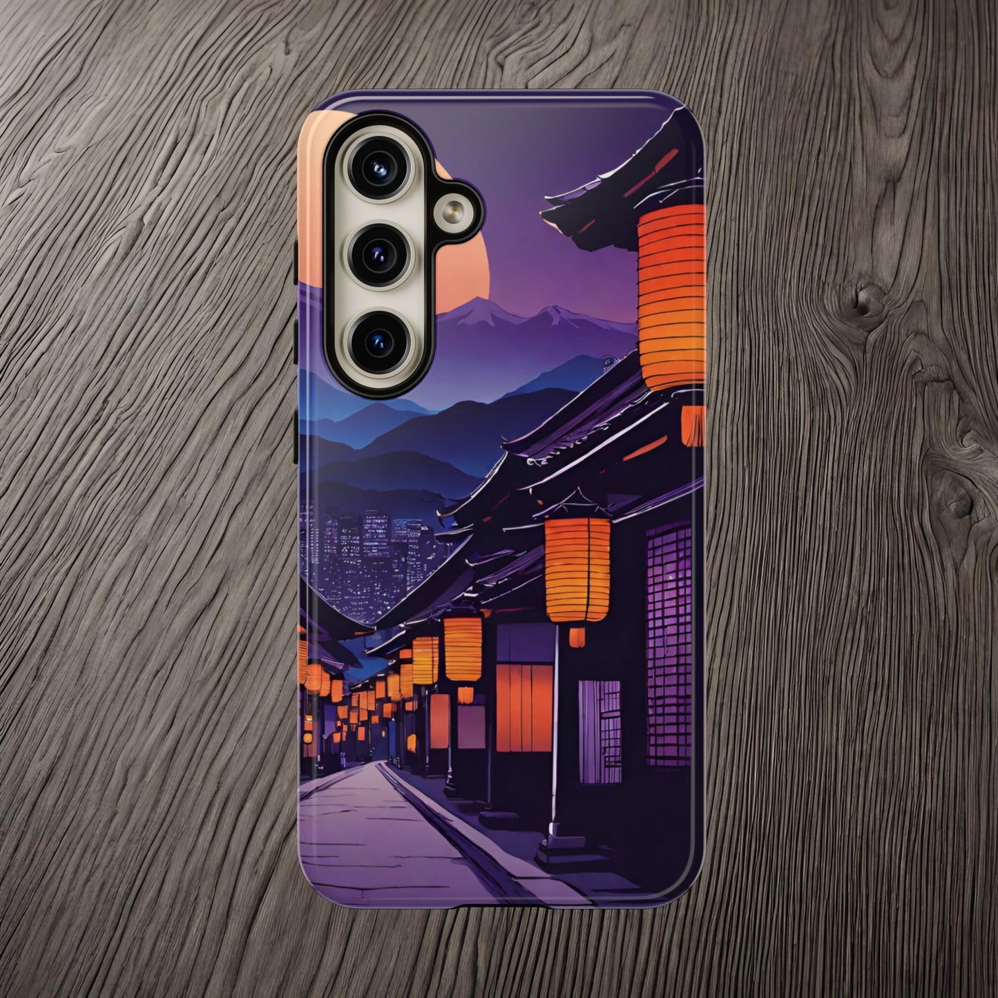 Traditional Japanese Village Countryside-Dual Layer Ultra Tough Phone Case Samsung Galaxy S24 Glossy Printify by The Night Shift Automotive Apparel