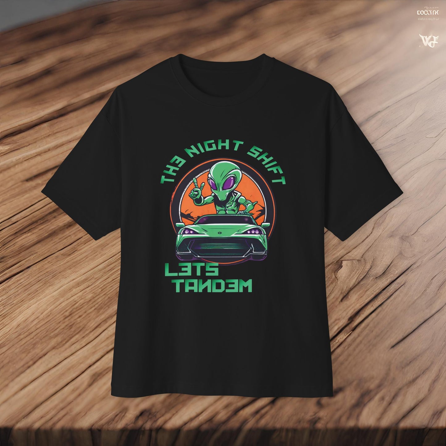 Lets Tandem Alien-Premium, Ultra Soft, Unisex Oversized Boxy Tee Printify by The Night Shift Automotive Apparel
