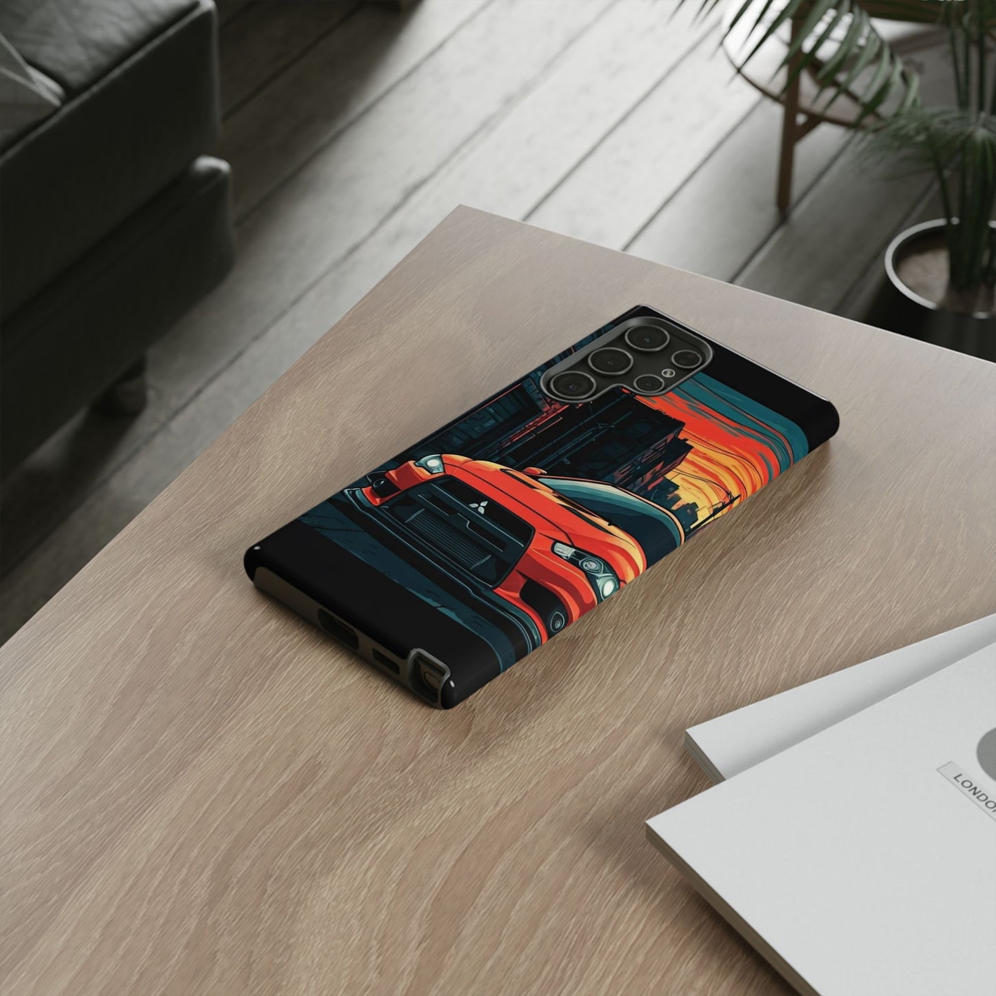 Mitsubishi Evo X Street Life-Dual Layer Ultra Tough Phone Case Samsung Galaxy S22 Ultra Glossy Printify by The Night Shift Automotive Apparel