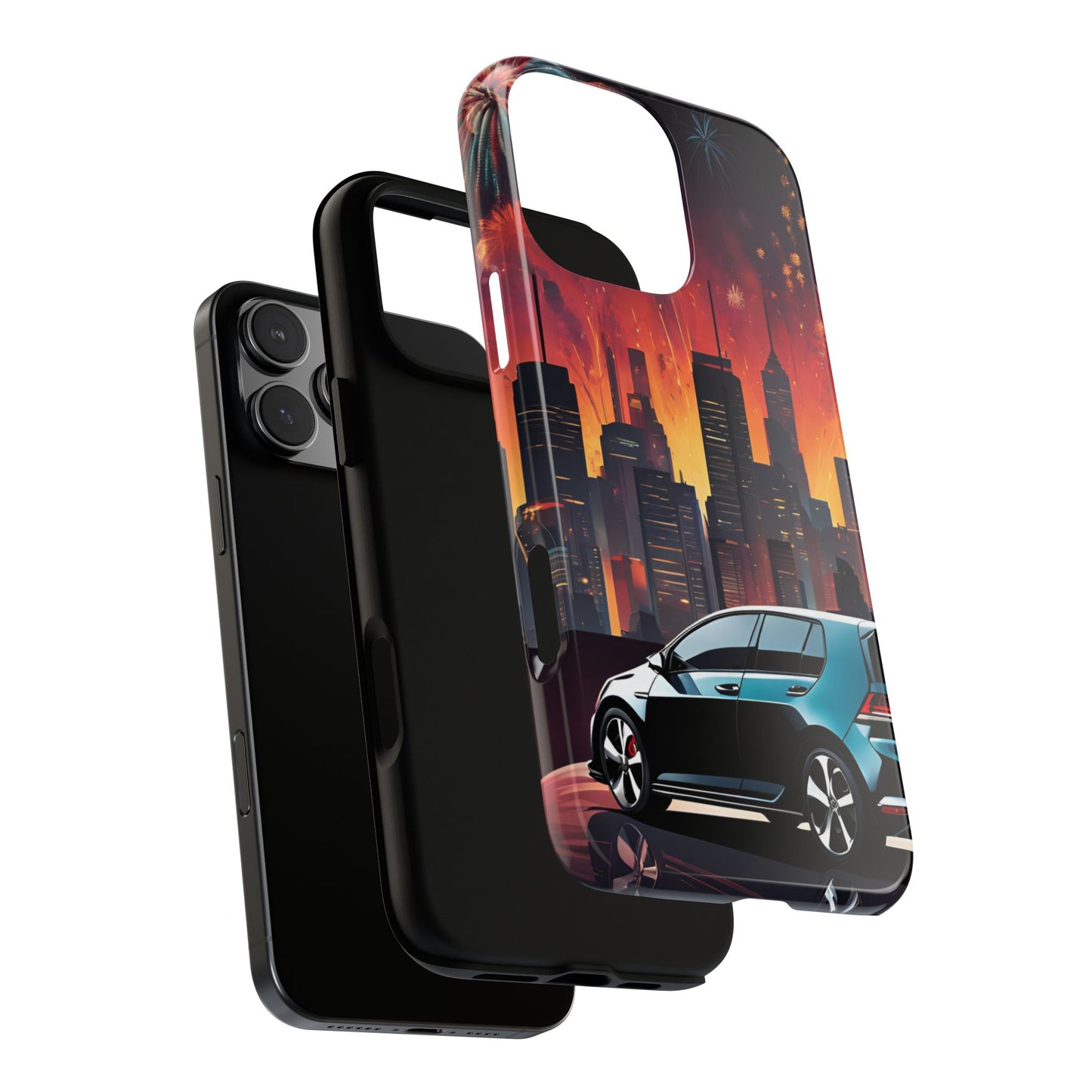 Volkswagon Golf GTI Fireworks-Dual Layer Ultra Tough Phone Case Printify by The Night Shift Automotive Apparel