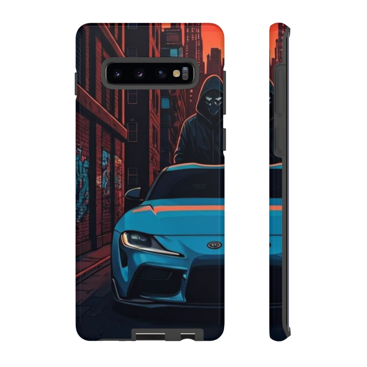 Toyota Supra MK-V Street Life-Dual Layer Ultra Tough Phone Case Samsung Galaxy S10 Plus Glossy Printify by The Night Shift Automotive Apparel