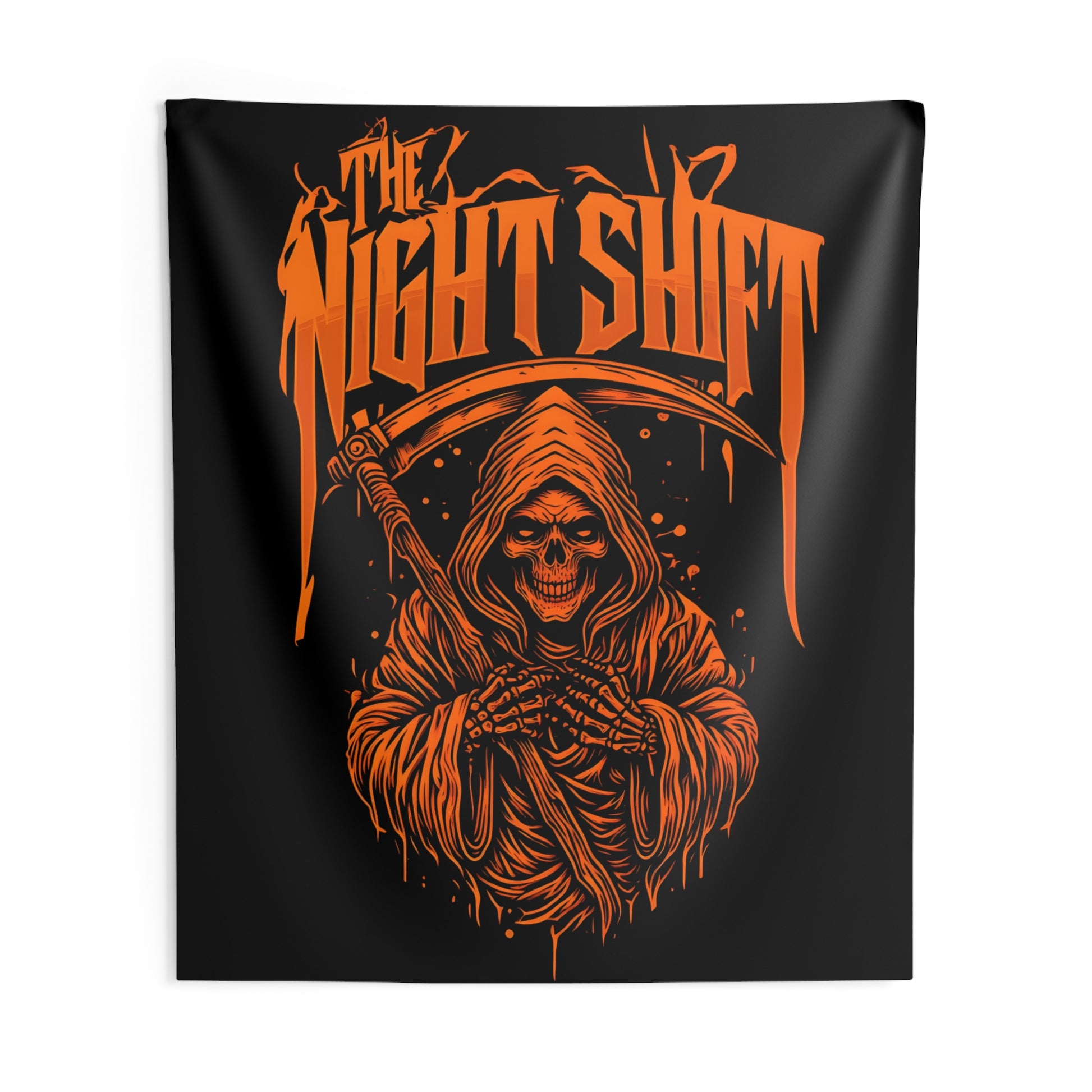 The Night Shift Reaper Indoor Wall Tapestries - Shop Banner 88" × 104" Printify by The Night Shift Automotive Apparel