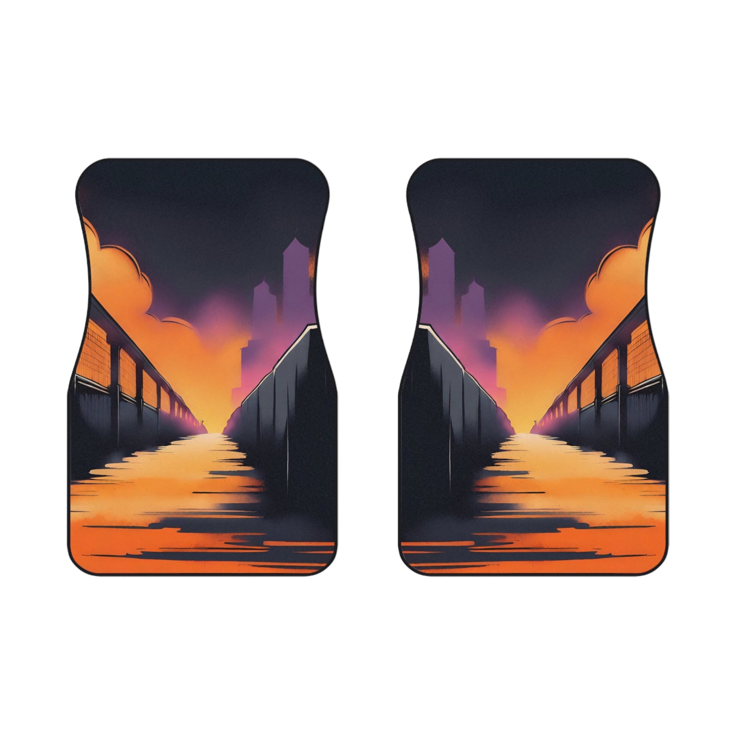 Street Life-Premium, High Quality Car Floor Mats (Set of 2 Front Floor Mats) 2x Front mats Printify by The Night Shift Automotive Apparel
